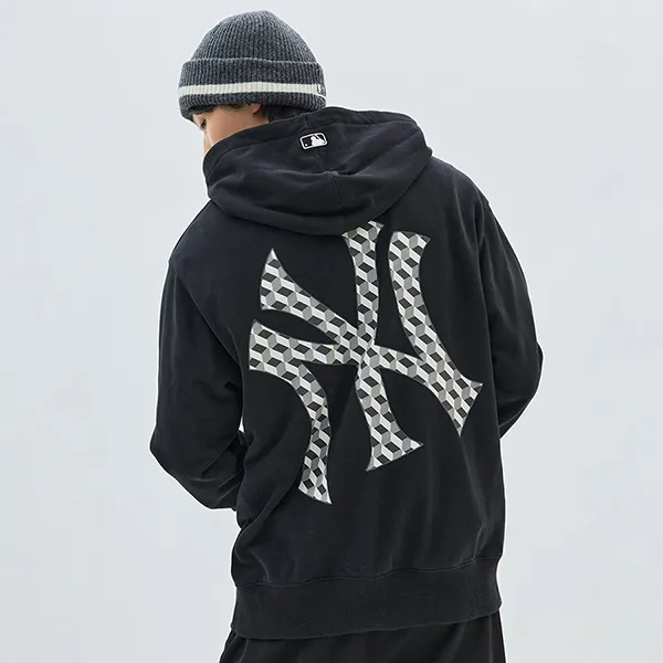 Áo Hoodie MLB Cube Monogram Big Lux Overfit New York Yankees 3AHDM0334-50BKS Màu Đen - Thời trang - Vua Hàng Hiệu