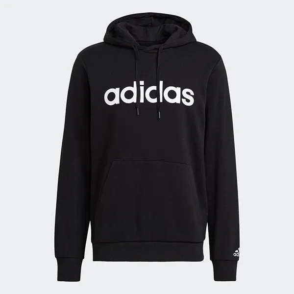 Áo Hoodie Nam Adidas Essentials Logo Fishskin Spandex GK9064 Màu Đen Size XS