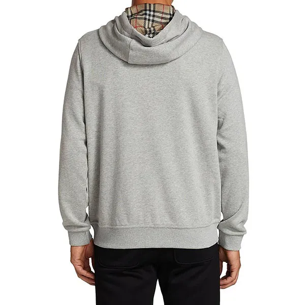 Áo Hoodie Nam Burberry Hove Check Zip In Gray For Men Màu Xám - Thời trang - Vua Hàng Hiệu