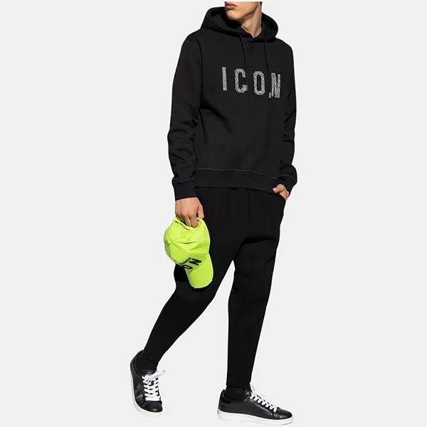 Áo Hoodie Nam Dsquared2 Icon S79GU0106 S25516 900 Màu Đen Size S