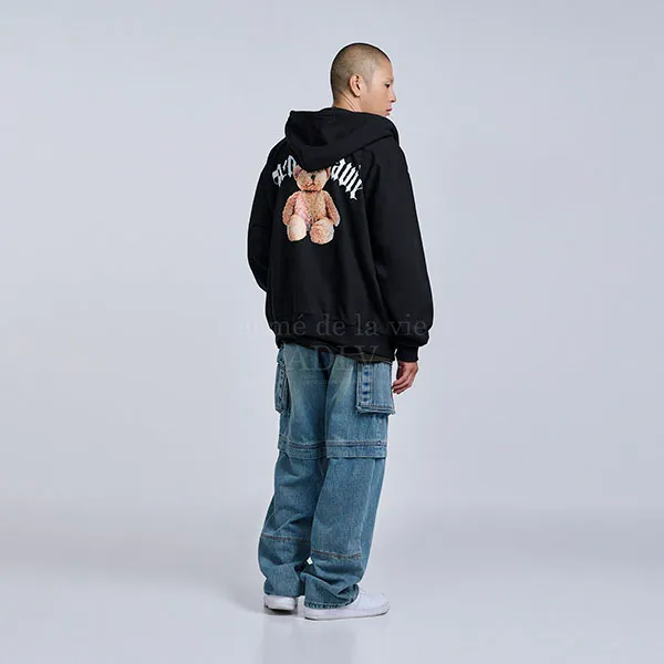 Áo Khoác Acmé De La Vie ADLV Gold Chain Bear Doll Màu Đen
