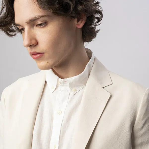 Áo Khoác Blazer Lacoste Men's Jacket VH733EL 056 Màu Trắng Kem Size 50