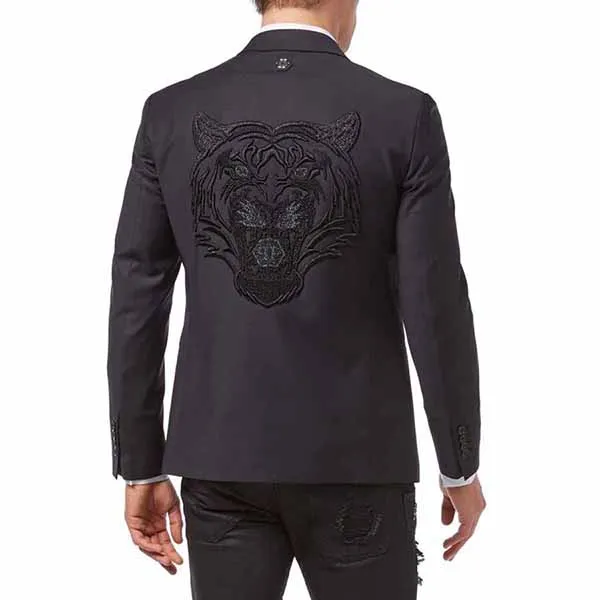 Áo Khoác Blazer Nam Philipp Plein Follow My Lead P18CMRF0446PTE003N0202 Màu Tím Than