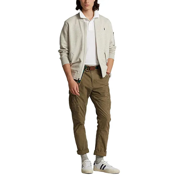 Áo Khoác Bomber Nam Ralph Lauren Double Knit Jacket 1521005 Grey Màu Xám Size M - Thời trang - Vua Hàng Hiệu