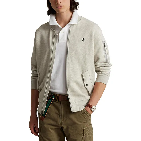 Áo Khoác Bomber Nam Ralph Lauren Double Knit Jacket 1521005 Grey Màu Xám Size M - Thời trang - Vua Hàng Hiệu