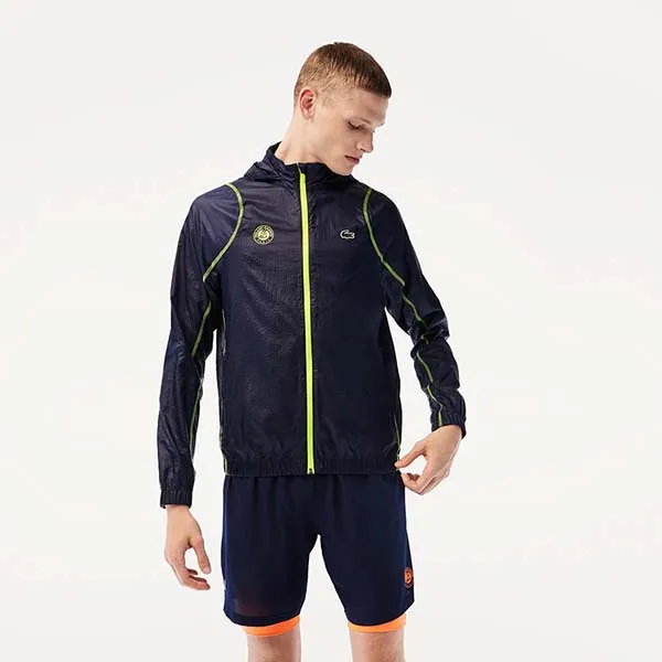 Áo Khoác Gió Nam Lacoste Men’s Sport Roland Garros Edition Post-Match Jacket BH6382 - ZWI Màu Xanh Navy Size 44 - Thời trang - Vua Hàng Hiệu