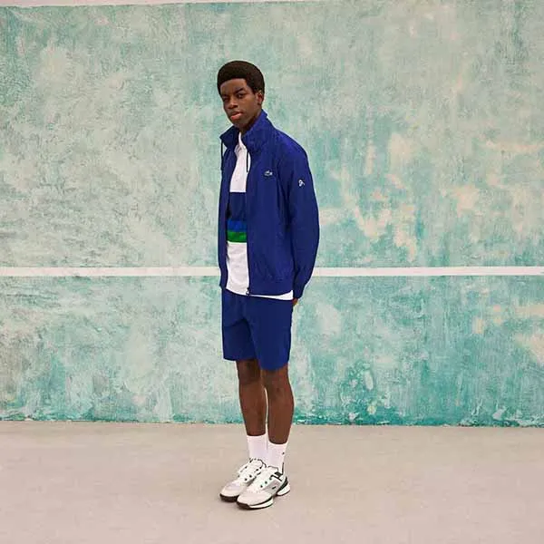 Áo Khoác Gió Nam Lacoste Sport X Novak Djokovic Lightweight Zip Jacket BH6936 - BDM Màu Xanh Blue Size 46