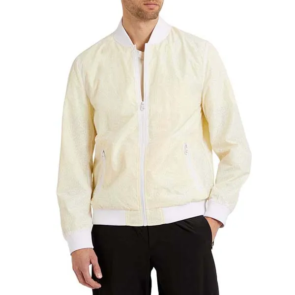 Áo Khoác Nam Calvin Klein Bomber Jacket CK394270 - WHT Màu Trắng Kem Size M - Thời trang - Vua Hàng Hiệu