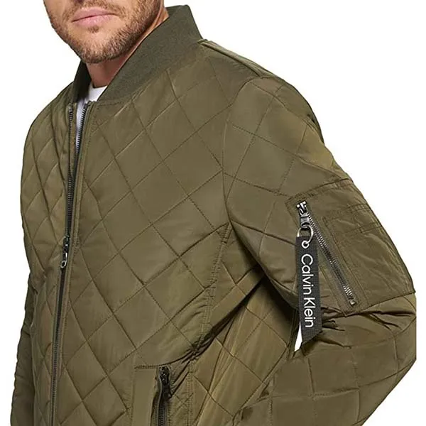 Áo Khoác Nam Calvin Klein CK Jacket CM008986 - OVN Màu Xanh Olive Size S - Thời trang - Vua Hàng Hiệu