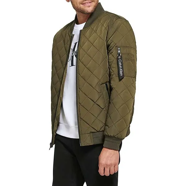 Áo Khoác Nam Calvin Klein CK Jacket CM008986 - OVN Màu Xanh Olive Size S - Thời trang - Vua Hàng Hiệu