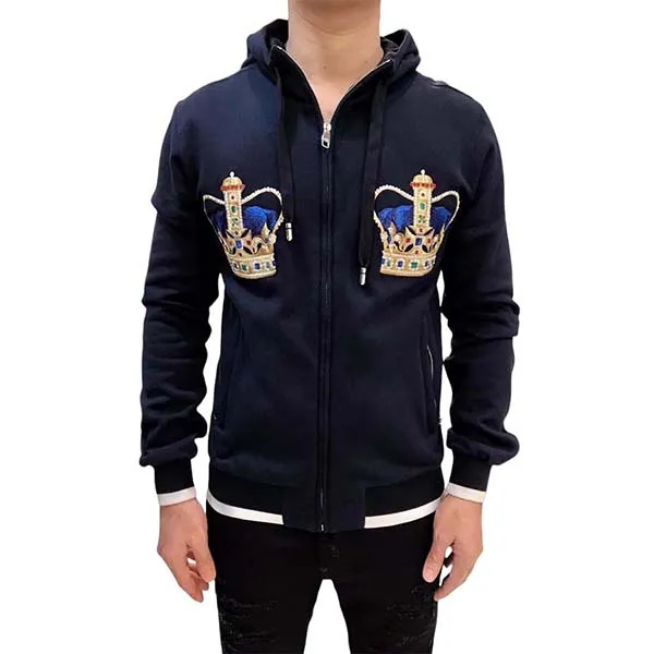 Áo Khoác Nam Dolce & Gabbana D&G Double Crown G9LN0Z Màu Xanh Navy Size 46 - Thời trang - Vua Hàng Hiệu