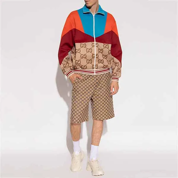 Áo Khoác Nam Gucci GG Panel Track Jacket 693022 XJD9V-2270 Phối Màu - Thời trang - Vua Hàng Hiệu