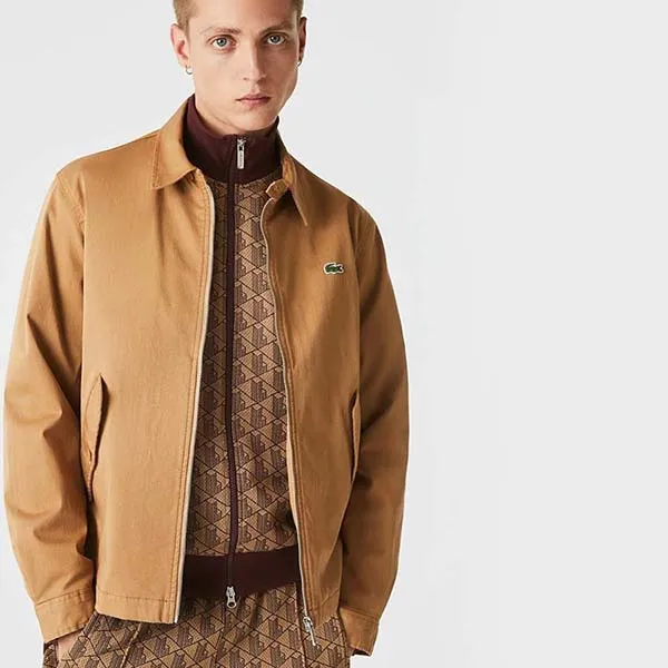 Áo Khoác Nam Lacoste BH2591 - 3JR Màu Nâu Size 50
