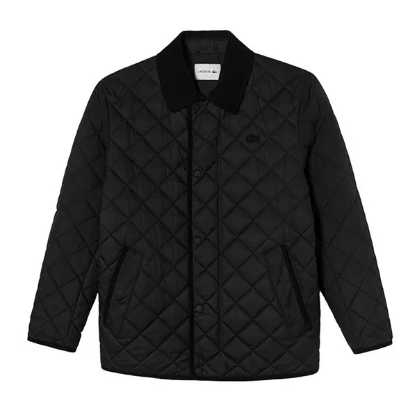Áo Khoác Nam Lacoste Cotton Jacket BH570E - 031 Màu Đen Size 50 - Thời trang - Vua Hàng Hiệu