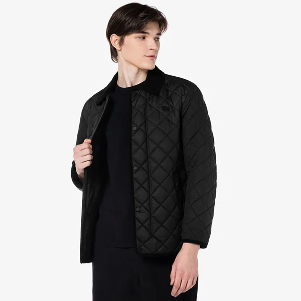 Áo Khoác Nam Lacoste Cotton Jacket BH570E - 031 Màu Đen Size 50 - Thời trang - Vua Hàng Hiệu