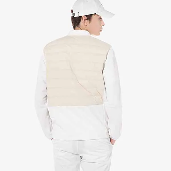 Áo Khoác Nam Lacoste Men’s Golf Swing Lightweight Down Jacket BH251 - 02S Màu Be Trắng Size 48