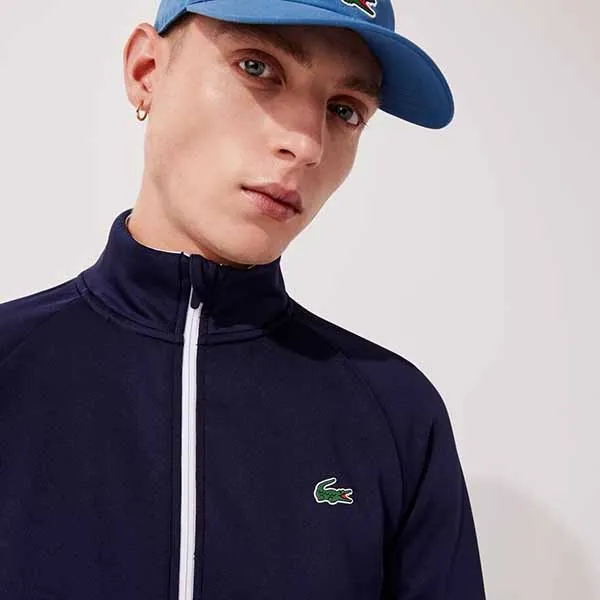 Áo Khoác Nam Lacoste Men's Sport Zip-Up Golf Jacket SH0847 - FR0 Màu Xanh Navy Size 2