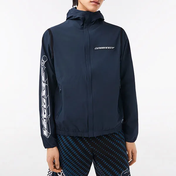Áo Khoác Nam Lacoste Recycled Polyamide Short Track Jacket BH5437 Màu Xanh Navy Size 52