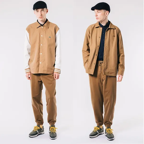 Áo Khoác Nam Lacoste Reversible Shirt Jacket CH7189-99 Hai Mặt Màu Nâu