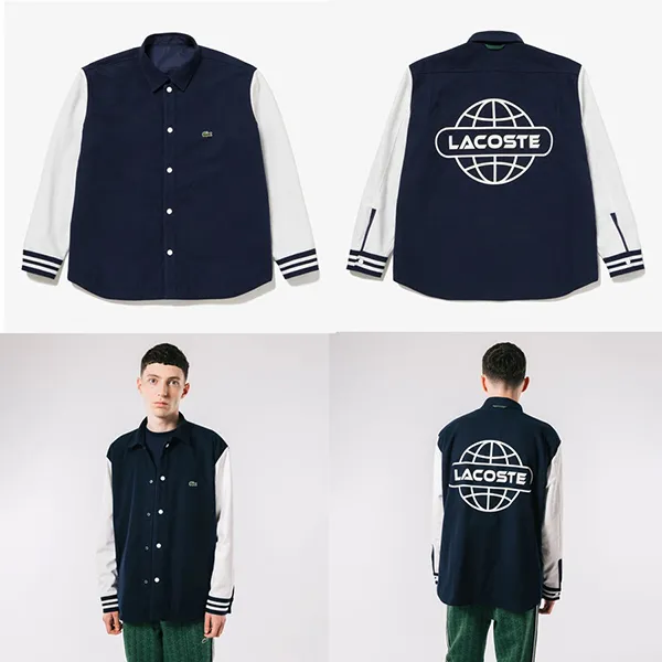 Áo Khoác Nam Lacoste Reversible Shirt Jacket CH7189-99 Hai Mặt Màu Xanh Navy - Thời trang - Vua Hàng Hiệu