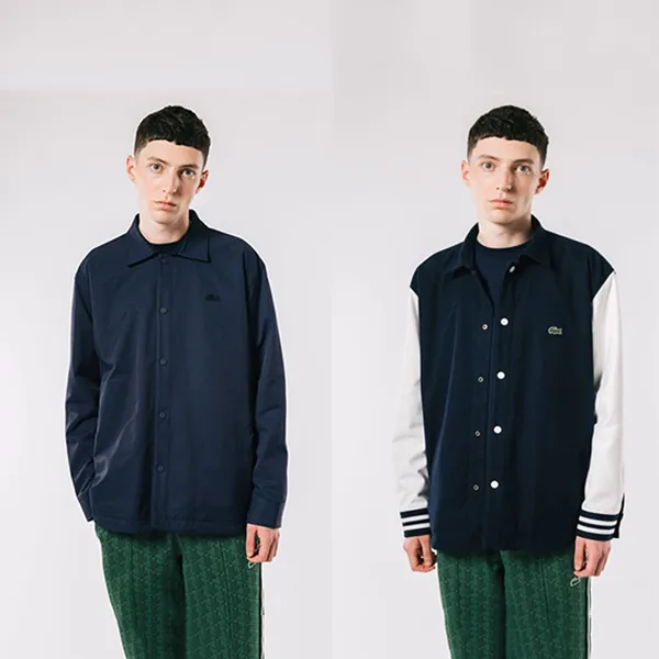 Áo Khoác Nam Lacoste Reversible Shirt Jacket CH7189-99 Hai Mặt Màu Xanh Navy - Thời trang - Vua Hàng Hiệu