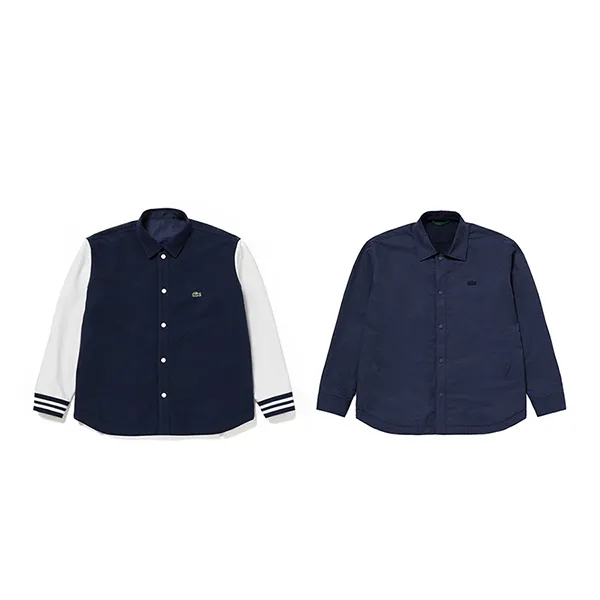 Áo Khoác Nam Lacoste Reversible Shirt Jacket CH7189-99 Hai Mặt Màu Xanh Navy - Thời trang - Vua Hàng Hiệu