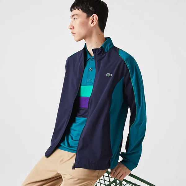 Áo Khoác Nam Lacoste Sport Packable Golf Jacket BH9263 - 6H2 Màu Xanh Đậm Size 46