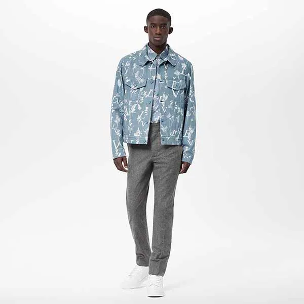Áo Khoác Nam Louis Vuitton Lv Denim Coat 1AA5I4 Màu Xanh Dương - Thời trang - Vua Hàng Hiệu