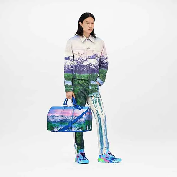 Áo Khoác Nam Louis Vuitton LV Landscape Denim Jacket 1A9T13 Phối Màu