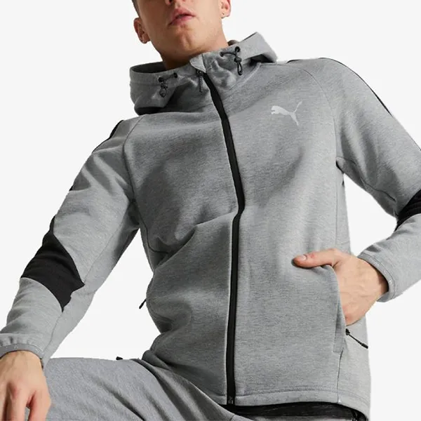 Áo Khoác Nam Puma Evostripe Hooded Jacket 672386 Màu Xám Size S - Thời trang - Vua Hàng Hiệu