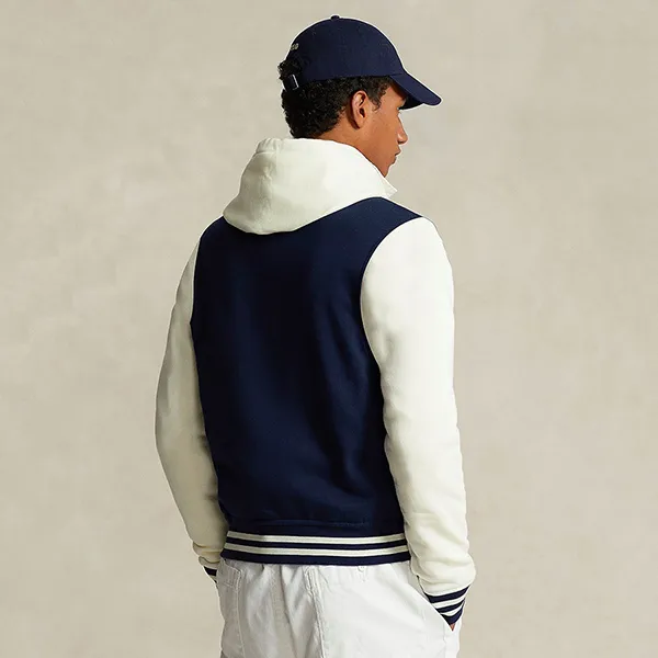 Áo Khoác Nam Ralph Lauren Fleece Baseball Jacket 7913001 Màu Xanh Navy Size M - Thời trang - Vua Hàng Hiệu