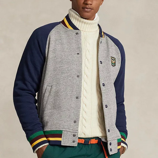 Áo Khoác Nam Ralph Lauren Laurel Crest Fleece Baseball Jacket 93642001 Phối Màu Size S - Thời trang - Vua Hàng Hiệu