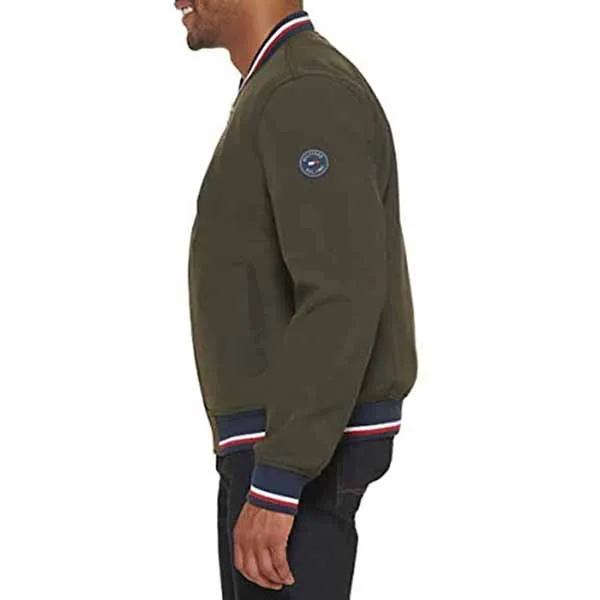 Áo Khoác Nam Tommy Hilfiger Men's Lightweight Varsity Rib Knit 159AP425 Màu Xanh Olive Size XS - Thời trang - Vua Hàng Hiệu