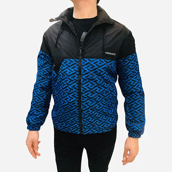 Áo Khoác Nam Versace Street Style Logo Jackets 04CF54EABA Màu Xanh Đen Size 44 - Thời trang - Vua Hàng Hiệu
