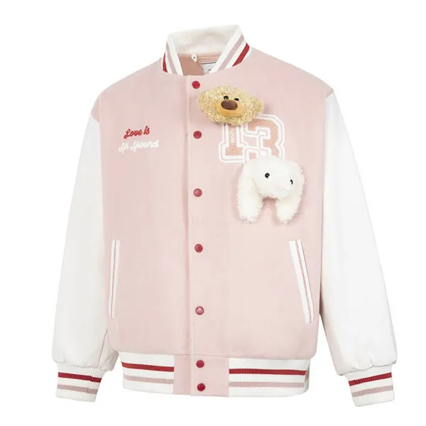 Áo Khoác Nữ 13 De Marzo Pink Bear Jacket Màu Hồng