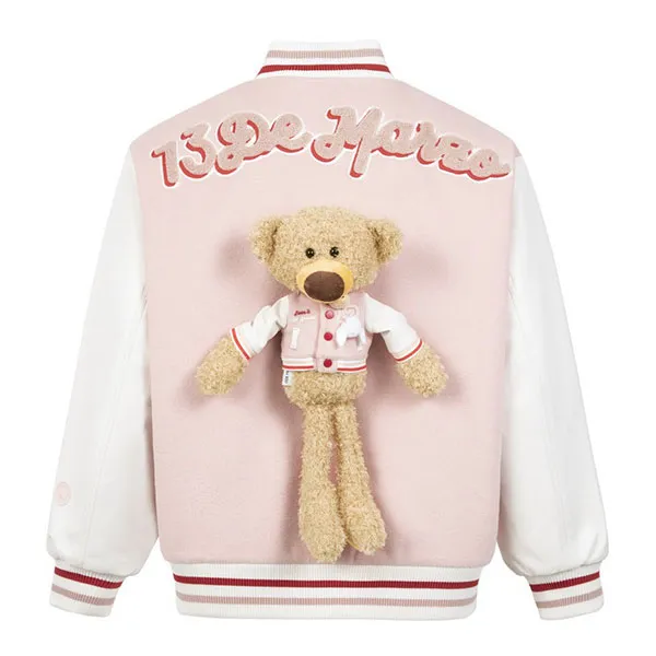 Áo Khoác Nữ 13 De Marzo Pink Bear Jacket Màu Hồng