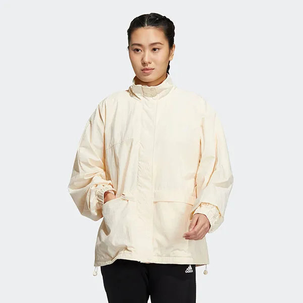 Áo Khoác Nữ Adidas Women's Windful Zip W WORDING HM2805 Màu Kem Size M