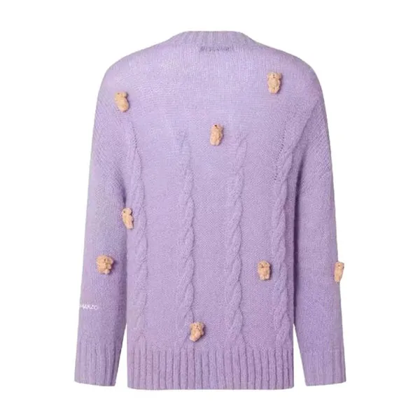 Áo Len Cardigan Nữ 13 De Marzo Mini Bear Cover Cardigan Lavender Màu Tím - Thời trang - Vua Hàng Hiệu