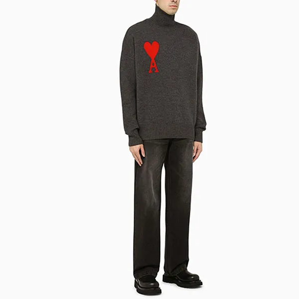 Áo Len Nam Ami De Coeur Turtlencek Sweater Màu Xám Đậm - Thời trang - Vua Hàng Hiệu