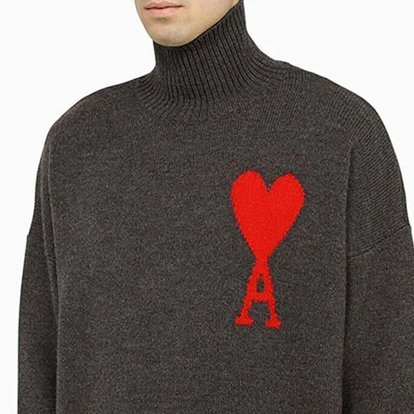 Áo Len Nam Ami De Coeur Turtlencek Sweater Màu Xám Đậm - Thời trang - Vua Hàng Hiệu