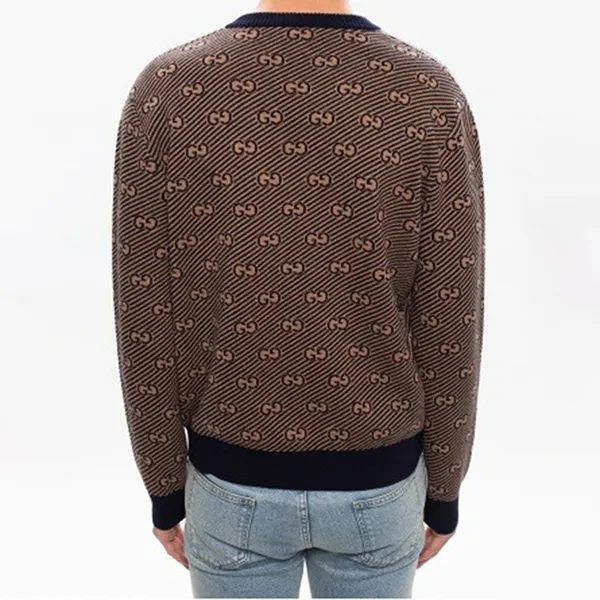 Áo Len Nam Gucci Brown Logo Sweater 626643 XKBFZ-4314 Màu Nâu