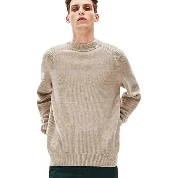Áo Len Nam Lacoste Crewneck Wool And Alpaca Màu Kem