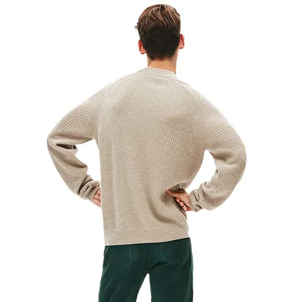 Áo Len Nam Lacoste Crewneck Wool And Alpaca Màu Kem