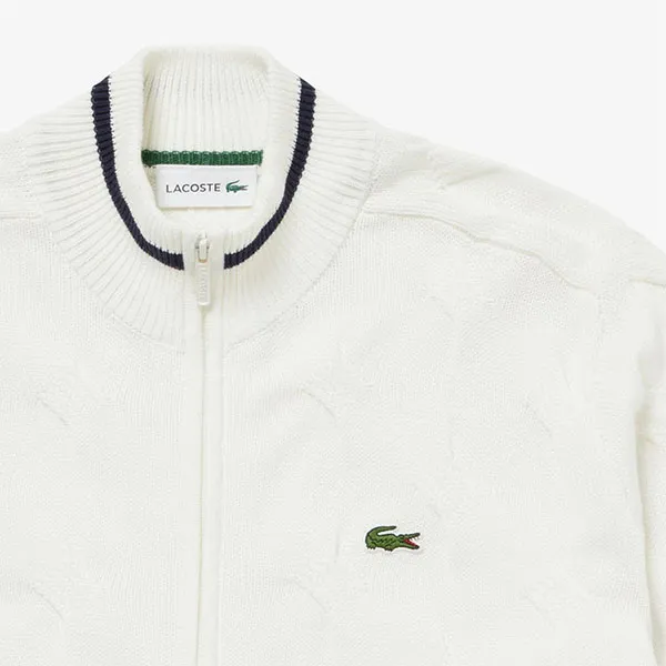 Áo Len Nam Lacoste Zip Up AH149 - 70V Màu Trắng Size 2 - Thời trang - Vua Hàng Hiệu