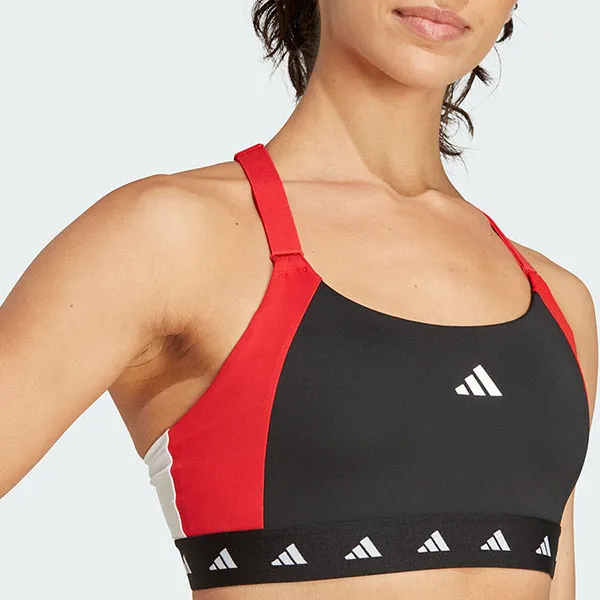 Áo Ngực Thể Thao Nữ Adidas Colorblock Medium Support Techfit Powerimpact IK6157 Màu Đen Đỏ Size SAC - Thời trang - Vua Hàng Hiệu