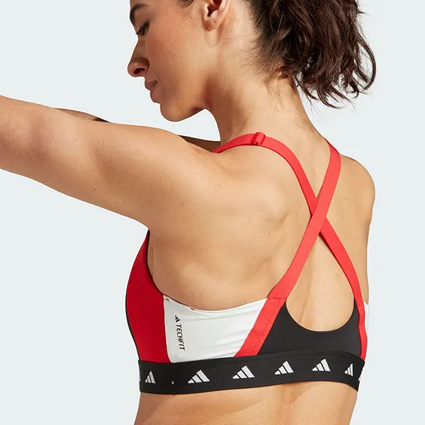 Áo Ngực Thể Thao Nữ Adidas Colorblock Medium Support Techfit Powerimpact IK6157 Màu Đen Đỏ Size SAC - Thời trang - Vua Hàng Hiệu