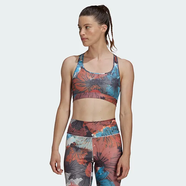 Áo Ngực Thể Thao Nữ Adidas Powerreact Training Medium Support Allover Print Bra HN0665 Màu Đỏ Xanh Size M - Thời trang - Vua Hàng Hiệu