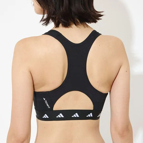 Áo Ngực Thể Thao Nữ Adidas Powerreact Training Medium Support Tech Fit Bra HN7273 Màu Đen Size S