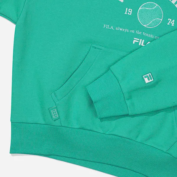 Áo Nỉ Hoodie Nữ Fila Lady Tennis Life FS2POF1361F-MGR Màu Xanh Green - Thời trang - Vua Hàng Hiệu