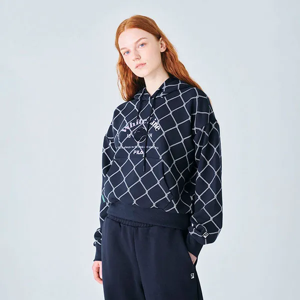 Áo Nỉ Hoodie Nữ Fila Lady Tennis Life FS2POF1361F-MUE Màu Xanh Navy